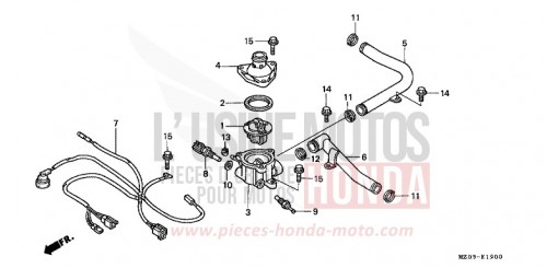 WATER PIPE/THERMOSTAT GL1500CV de 1997